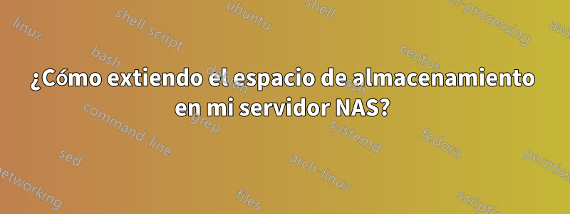 ¿Cómo extiendo el espacio de almacenamiento en mi servidor NAS?