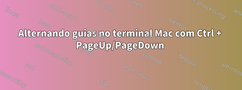 Alternando guias no terminal Mac com Ctrl + PageUp/PageDown