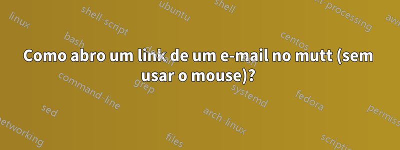 Como abro um link de um e-mail no mutt (sem usar o mouse)?