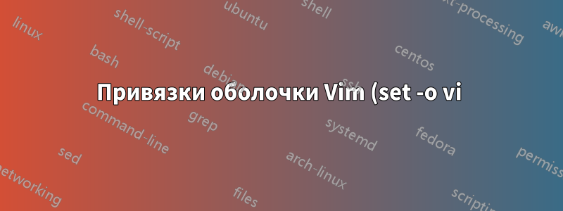 Привязки оболочки Vim (set -o vi) на iTerm2