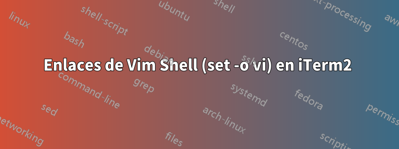 Enlaces de Vim Shell (set -o vi) en iTerm2