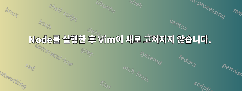 Node를 실행한 후 Vim이 새로 고쳐지지 않습니다.