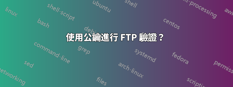 使用公鑰進行 FTP 驗證？