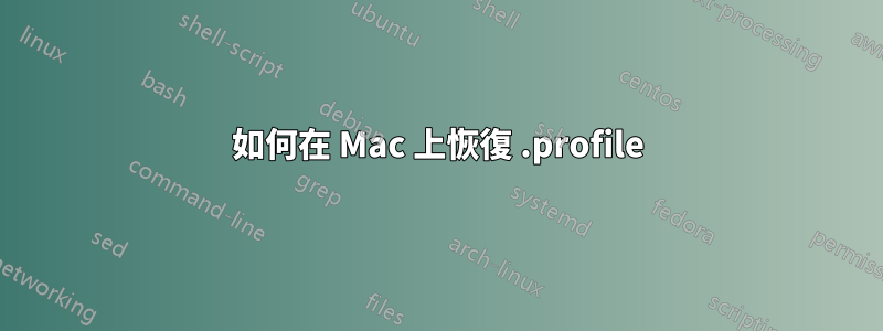 如何在 Mac 上恢復 .profile