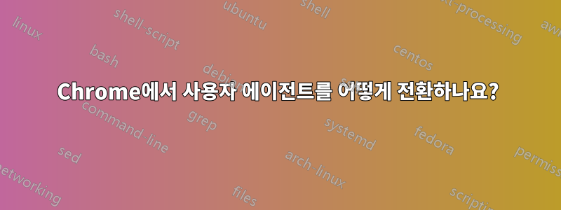 Chrome에서 사용자 에이전트를 어떻게 전환하나요?