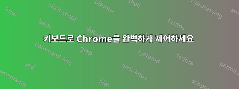 키보드로 Chrome을 완벽하게 제어하세요