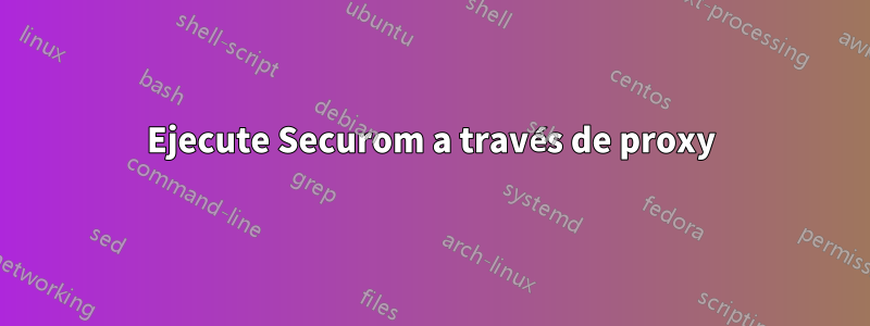 Ejecute Securom a través de proxy