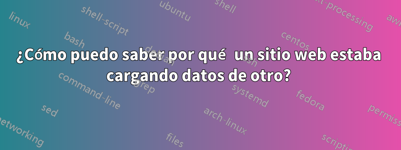 ¿Cómo puedo saber por qué un sitio web estaba cargando datos de otro?