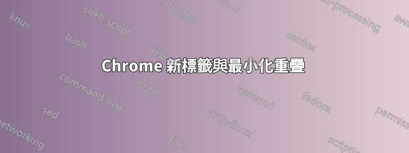 Chrome 新標籤與最小化重疊