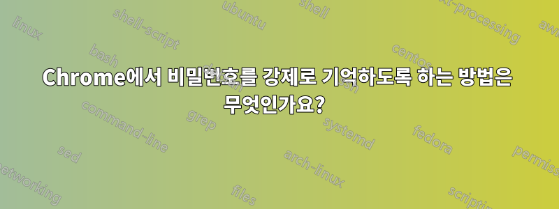 Chrome에서 비밀번호를 강제로 기억하도록 하는 방법은 무엇인가요? 