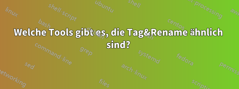 Welche Tools gibt es, die Tag&Rename ähnlich sind?