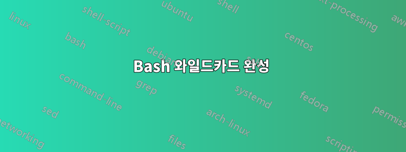 Bash 와일드카드 완성