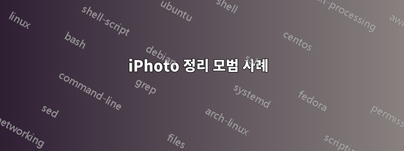 iPhoto 정리 모범 사례 