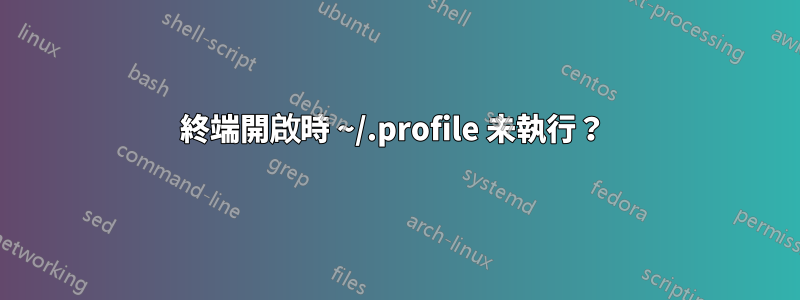 終端開啟時 ~/.profile 未執行？ 