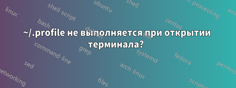 ~/.profile не выполняется при открытии терминала? 