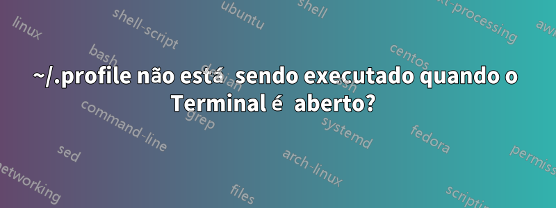~/.profile não está sendo executado quando o Terminal é aberto? 