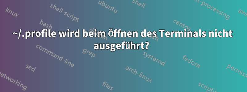 ~/.profile wird beim Öffnen des Terminals nicht ausgeführt? 