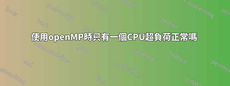 使用openMP時只有一個CPU超負荷正常嗎