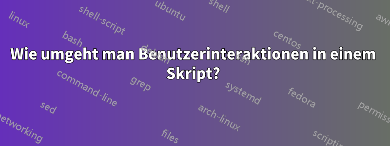 Wie umgeht man Benutzerinteraktionen in einem Skript?