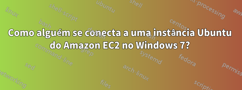 Como alguém se conecta a uma instância Ubuntu do Amazon EC2 no Windows 7?