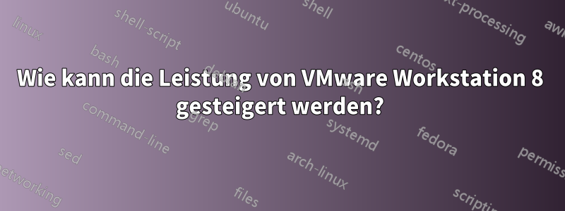 Wie kann die Leistung von VMware Workstation 8 gesteigert werden?