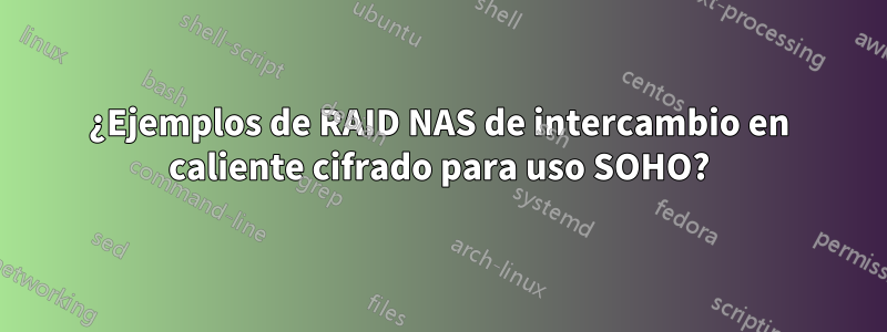 ¿Ejemplos de RAID NAS de intercambio en caliente cifrado para uso SOHO?