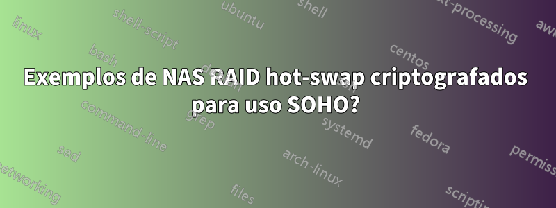 Exemplos de NAS RAID hot-swap criptografados para uso SOHO?