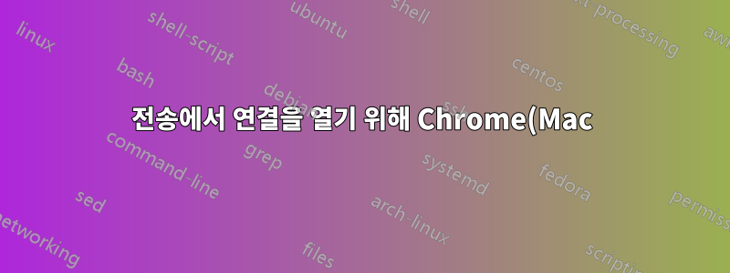 전송에서 연결을 열기 위해 Chrome(Mac)에서 ftp:// 링크를 얻으려면 어떻게 해야 합니까?