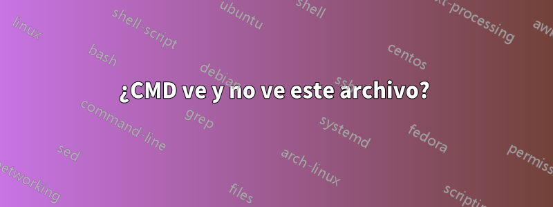 ¿CMD ve y no ve este archivo?