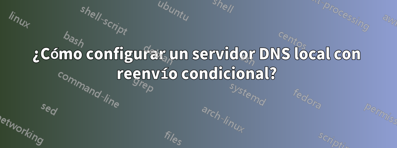 ¿Cómo configurar un servidor DNS local con reenvío condicional?
