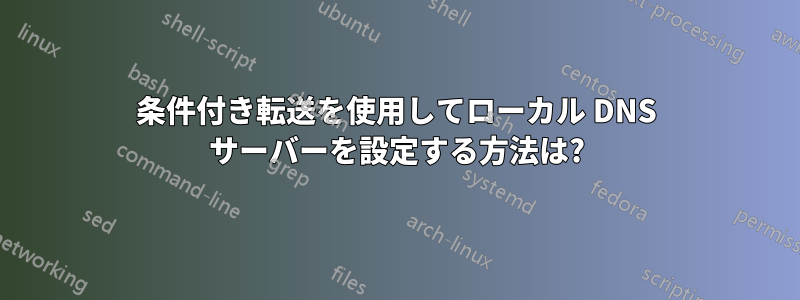条件付き転送を使用してローカル DNS サーバーを設定する方法は?