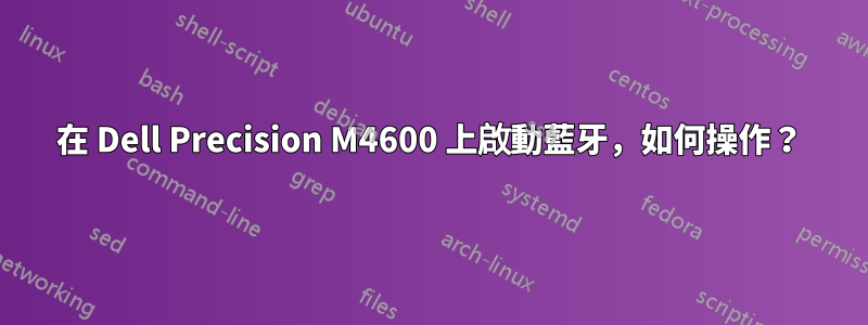 在 Dell Precision M4600 上啟動藍牙，如何操作？