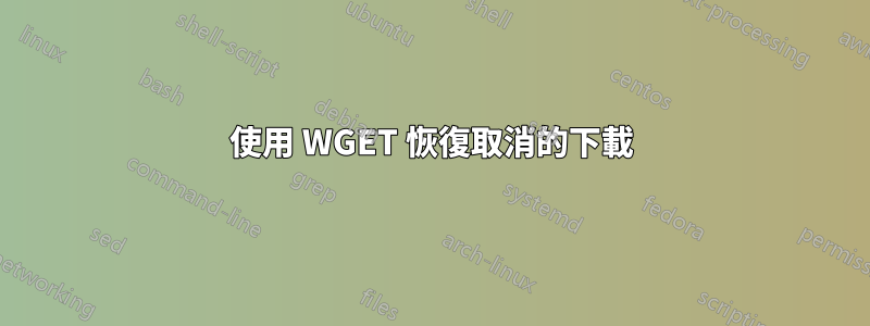 使用 WGET 恢復取消的下載
