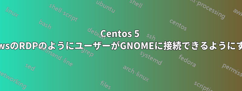 Centos 5 WindowsのRDPのようにユーザーがGNOMEに接続できるようにする方法