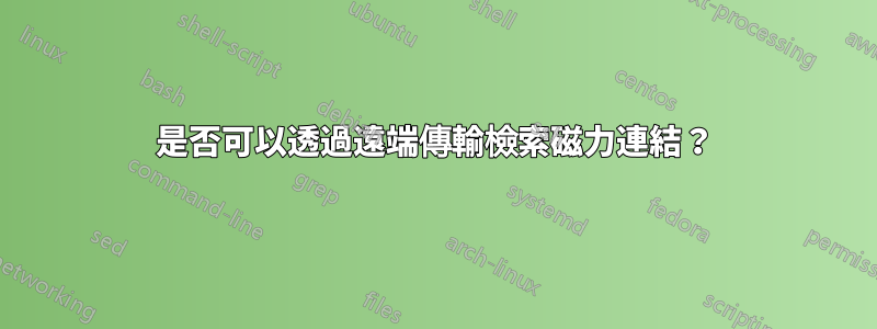 是否可以透過遠端傳輸檢索磁力連結？
