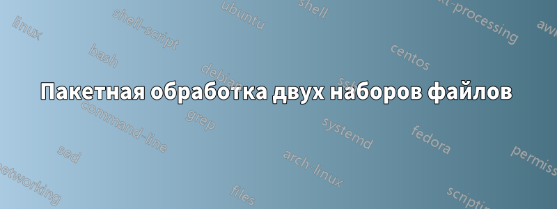 Пакетная обработка двух наборов файлов