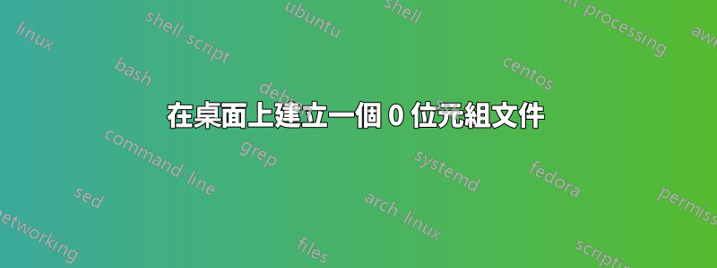 在桌面上建立一個 0 位元組文件