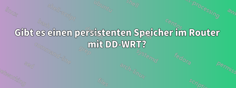 Gibt es einen persistenten Speicher im Router mit DD-WRT?