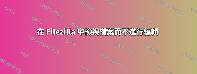 在 Filezilla 中檢視檔案而不進行編輯