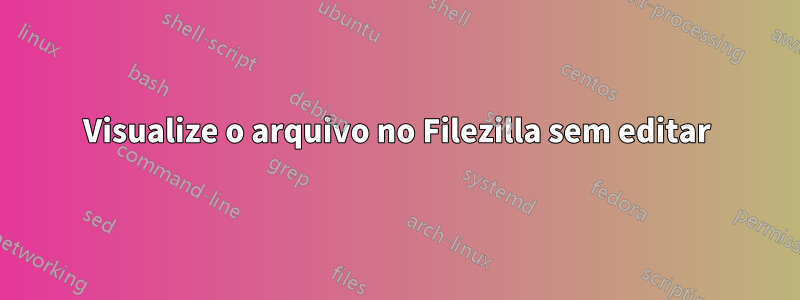 Visualize o arquivo no Filezilla sem editar