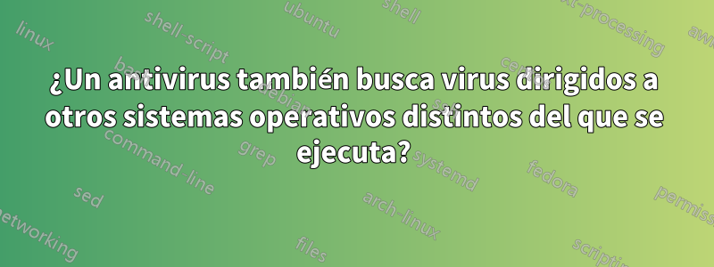 ¿Un antivirus también busca virus dirigidos a otros sistemas operativos distintos del que se ejecuta?