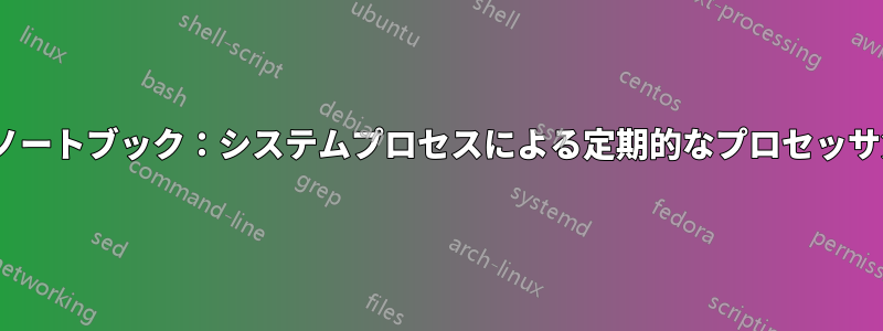 東芝サテライトノートブック：システムプロセスによる定期的なプロセッサ負荷が最大70％