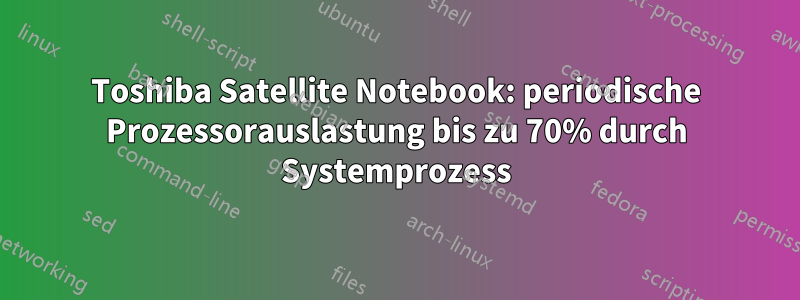 Toshiba Satellite Notebook: periodische Prozessorauslastung bis zu 70% durch Systemprozess