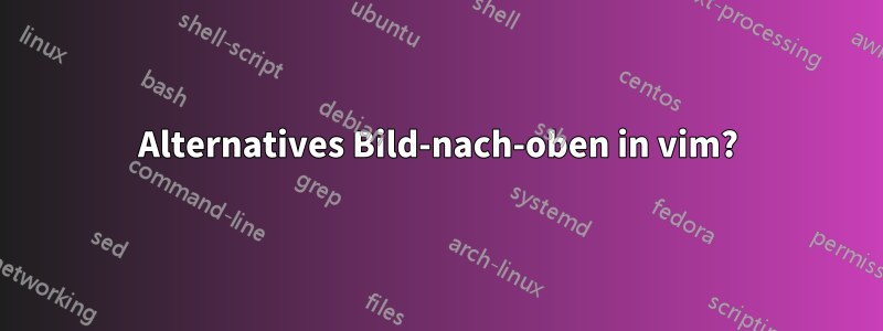 Alternatives Bild-nach-oben in vim?