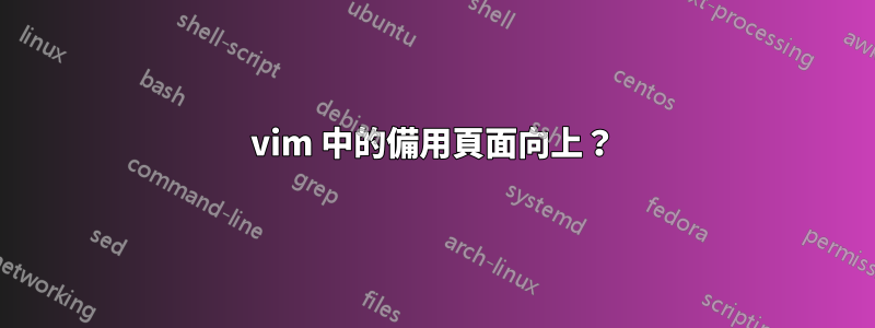 vim 中的備用頁面向上？