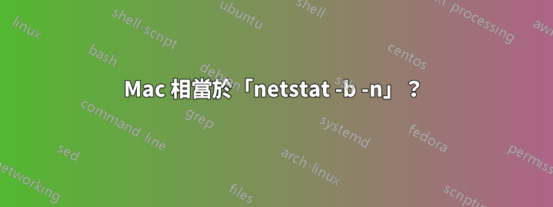 Mac 相當於「netstat -b -n」？