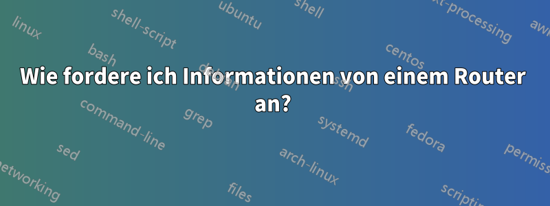 Wie fordere ich Informationen von einem Router an?