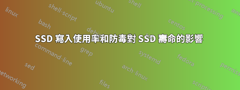 SSD 寫入使用率和防毒對 SSD 壽命的影響