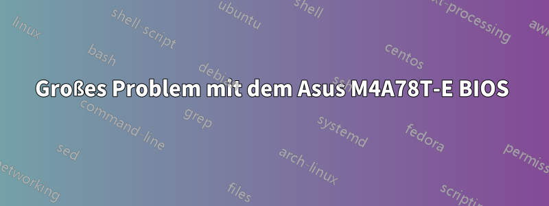 Großes Problem mit dem Asus M4A78T-E BIOS