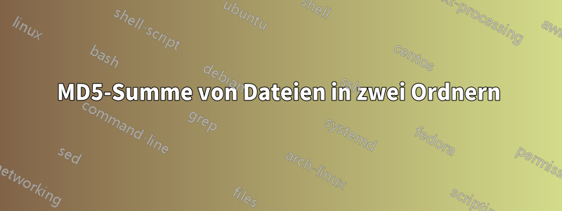 MD5-Summe von Dateien in zwei Ordnern